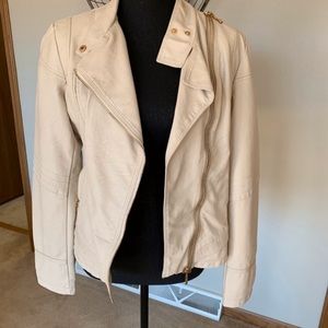Light tan leather jacket